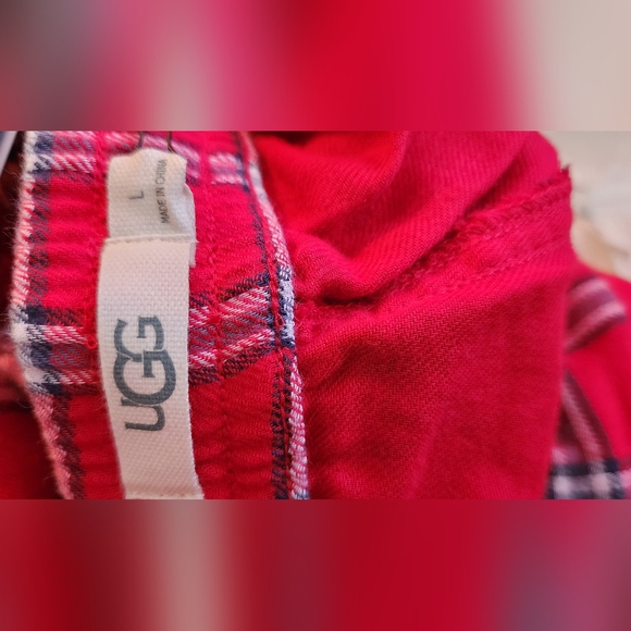 UGG Red Plaid Men's Flynn Pants Sz Large NWT - Picture 6 of 9